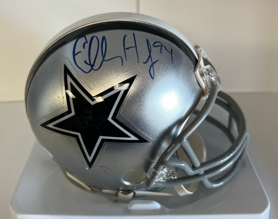 CHARLES HALEY DALLAS COWBOYS SIGNED AUTOGRAPHED MINI HELMET JSA STICKER