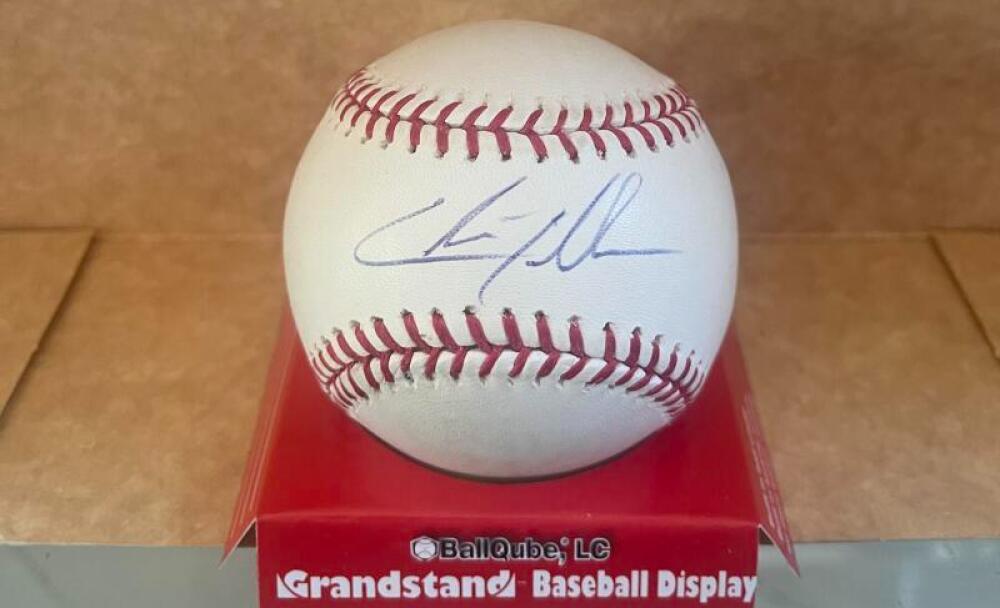 CHRIS TILLMAN ORIOLES SIGNED AUTOGRAPHED M.L. BASEBALL BECKETT AUTH