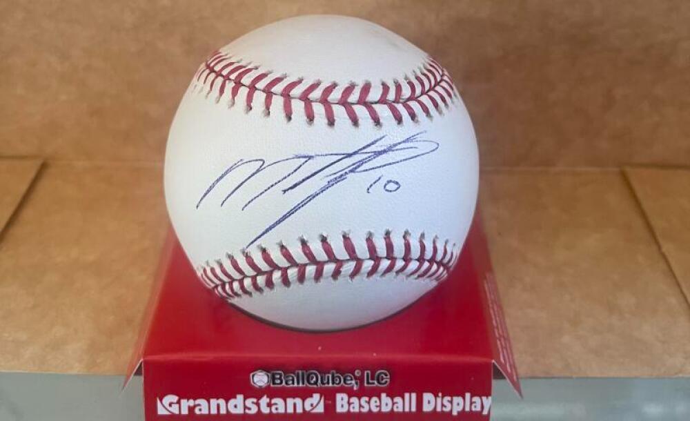 MIGUEL TEJADA A'S/ORIOLES SIGNED AUTOGRAPHED M.L. BASEBALL BECKETT AUTH