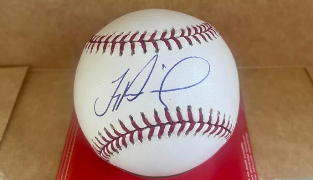 TROY PERCIVAL TIGERS ANGELS/TIGERS SIGNED AUTO M.L. BASEBALL BECKETT AUTH