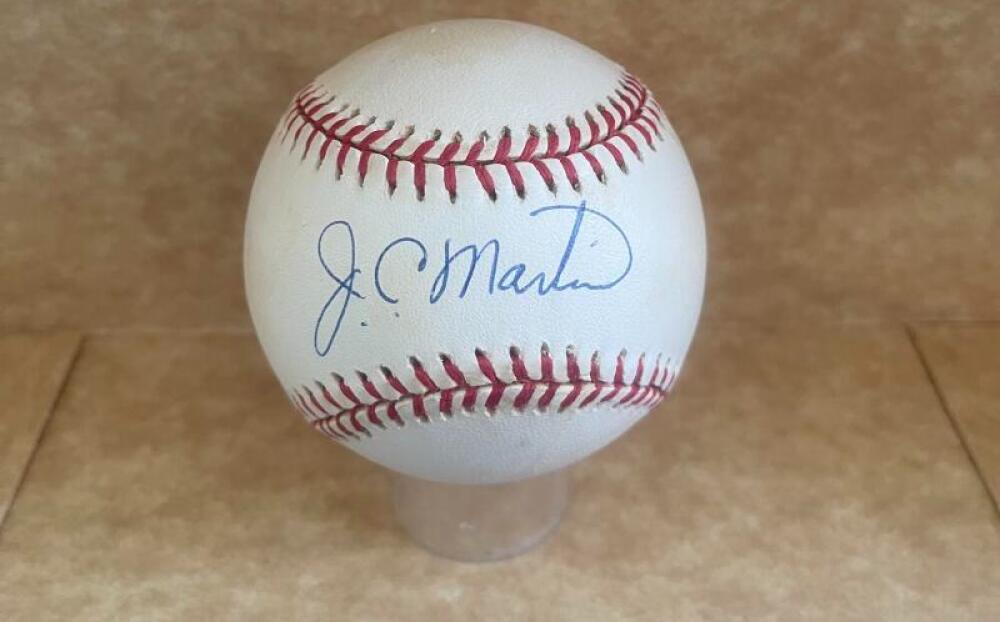 J.C.MARTIN METS SIGNED AUTOGRAPHED VINTAGE N.L. BASEBALL BECKETT AUTH