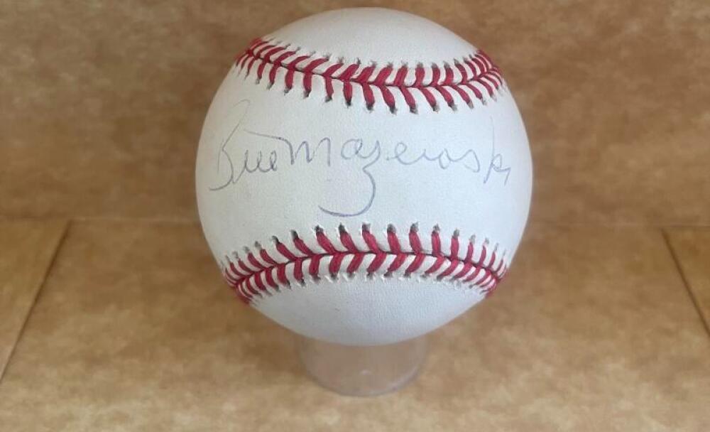 BILL MAZEROSKI PIRATES SIGNED AUTOGRAPHED N.L. BASEBALL JSA AUTH