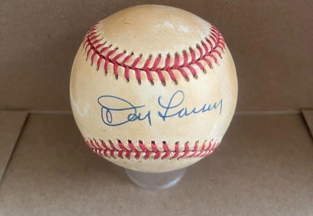 DON LARSEN NY YANKEES SIGNED AUTO VINTAGE A.L. BASEBALL BECKETT AUTH