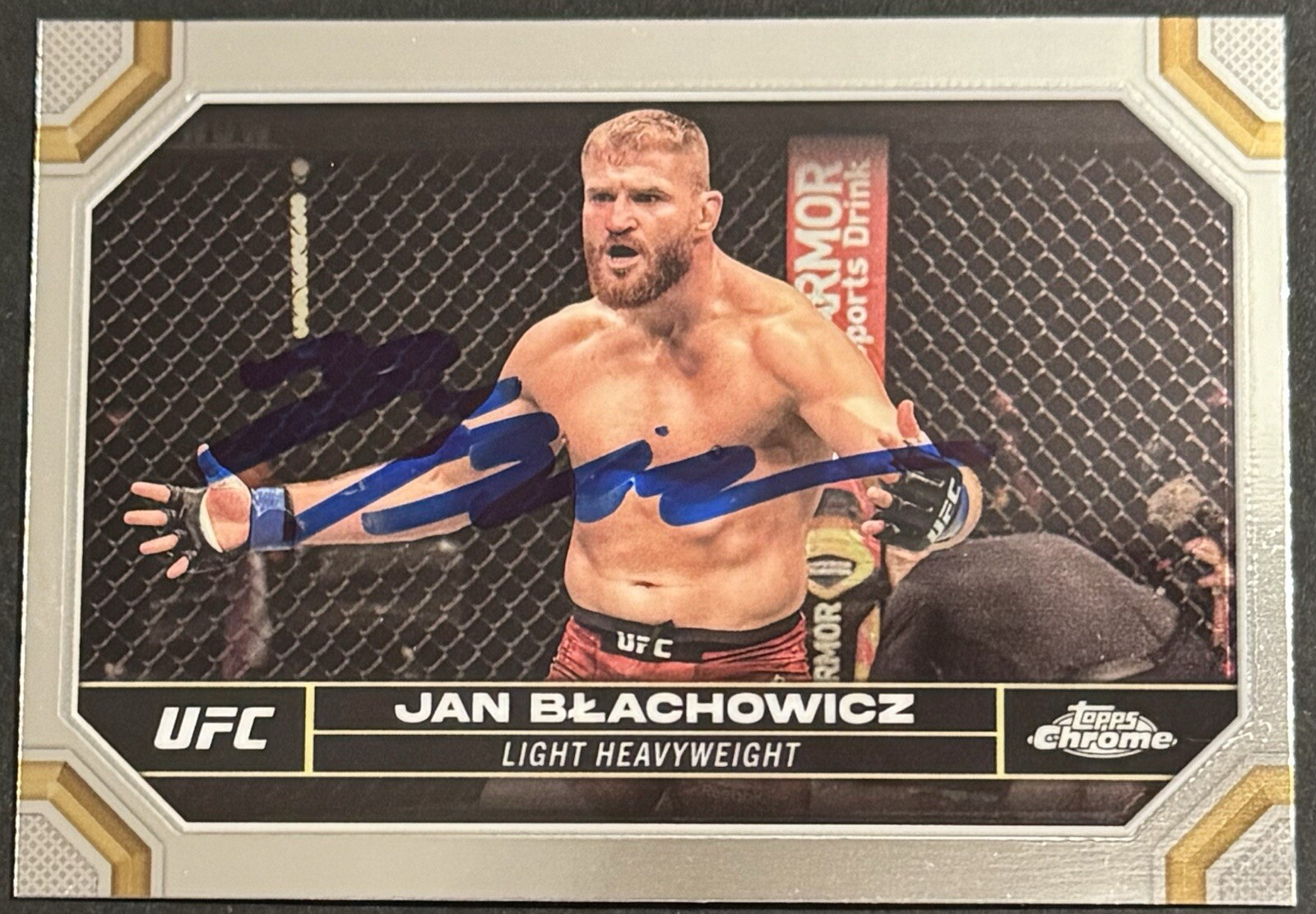 Jan Blachowicz Signed Auto 2024 Topps Chrome UFC Base Card Beckett Coa