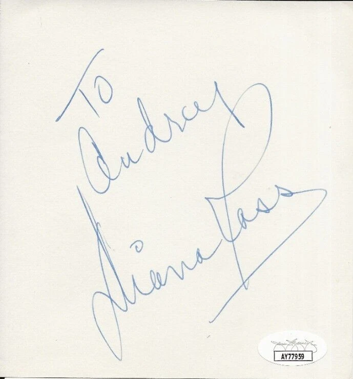 Diana Ross REAL SIGNED vintage Album Card JSA COA Autographed The Supremes