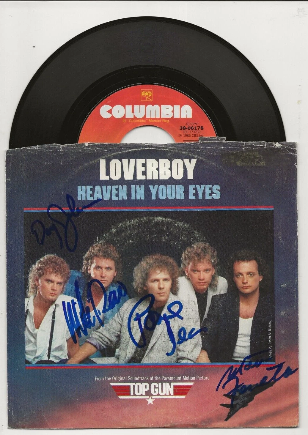 Loverboy REAL hand SIGNED Heavin In Your Eyes 7