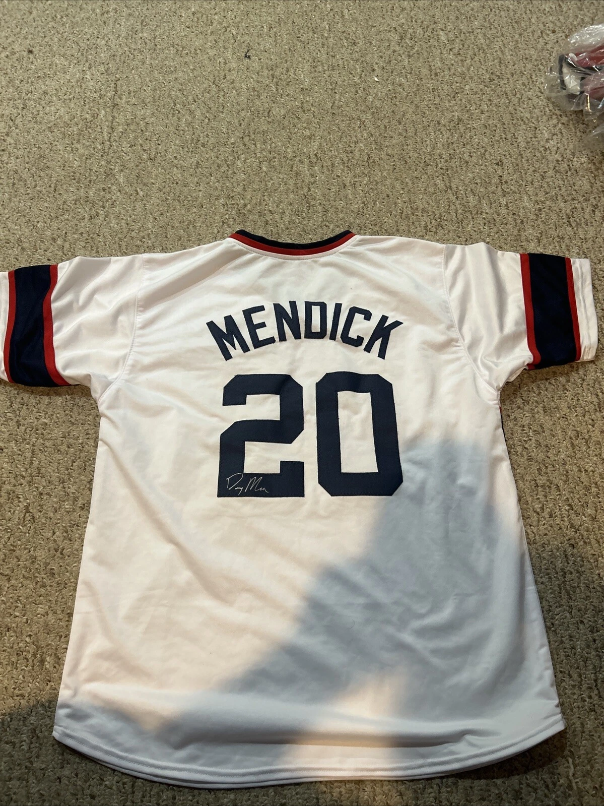 CHICAGO WHITE SOX- DANNY MENDICK SIGNED AUTOGRAPH JERSEY COA BASEBALL