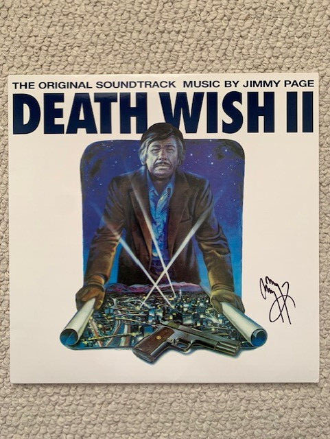JIMMY PAGE HAND SIGNED DEATHWISH VINYL ALBUM COVER 51/1000 RARE JSA
