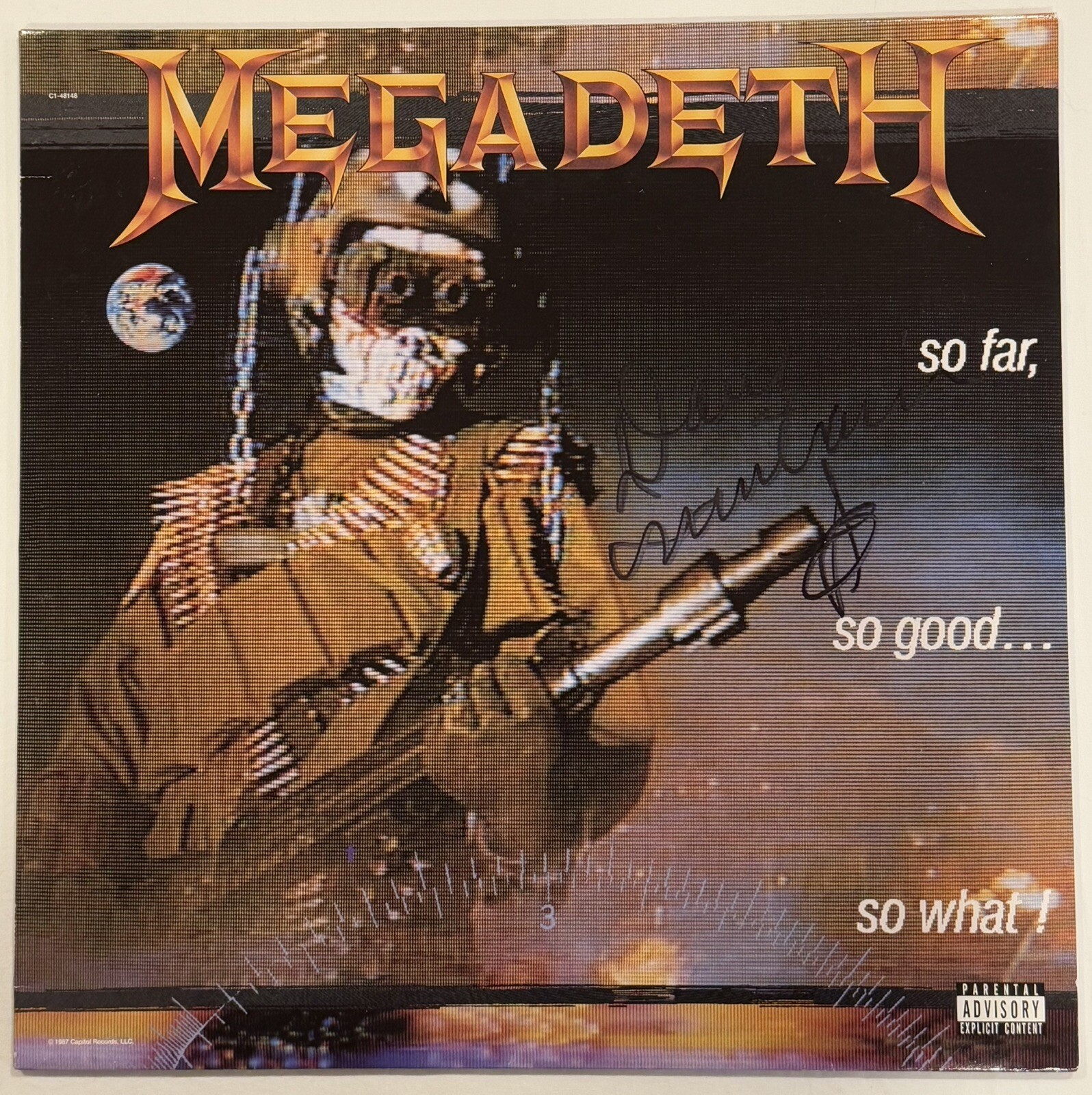 Dave Mustaine Signed Autographed So Far So Good So What Vinyl Megadeth JSA COA