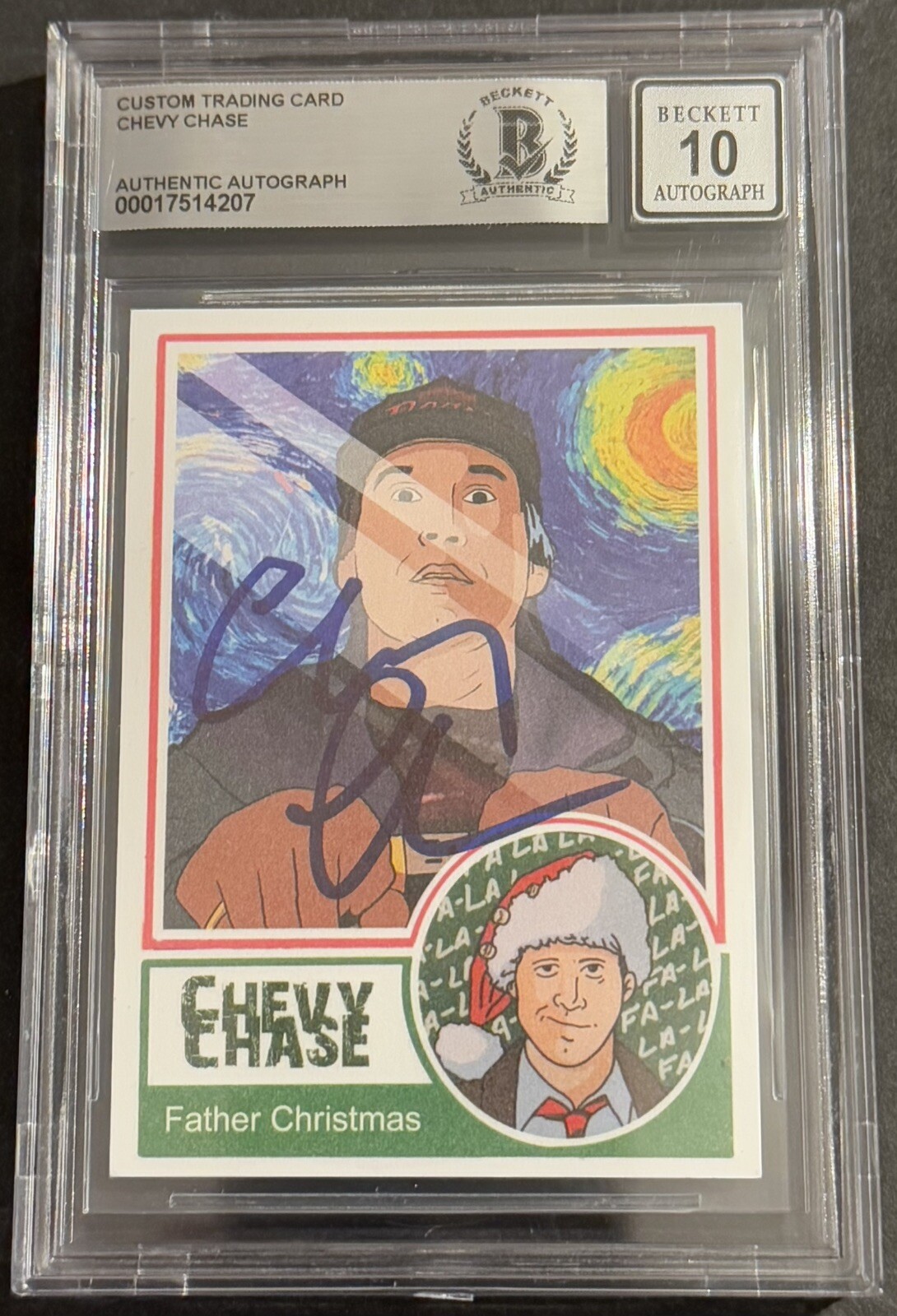 Chevy Chase Signed Autographed National Lampoons Card Beckett Slab Gem 10 Auto
