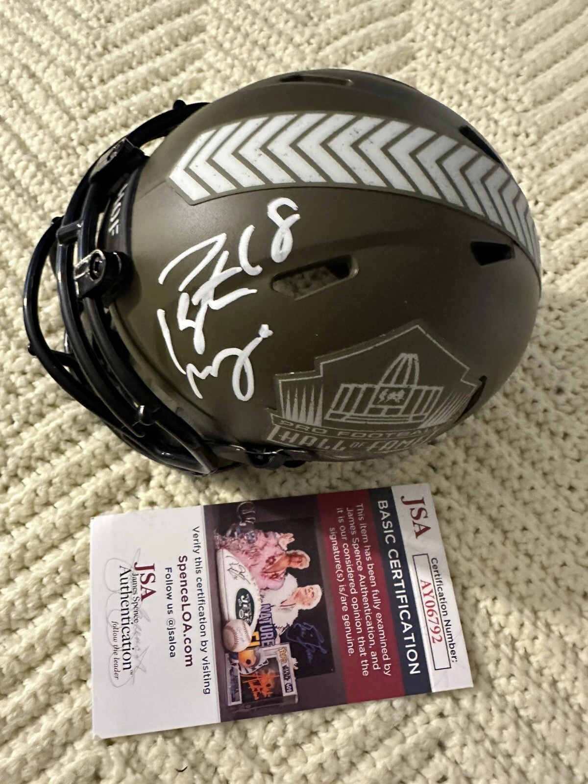 Peyton Manning Signed Colts Salute 2 Service Mini Helmet JSA Authenticated COA