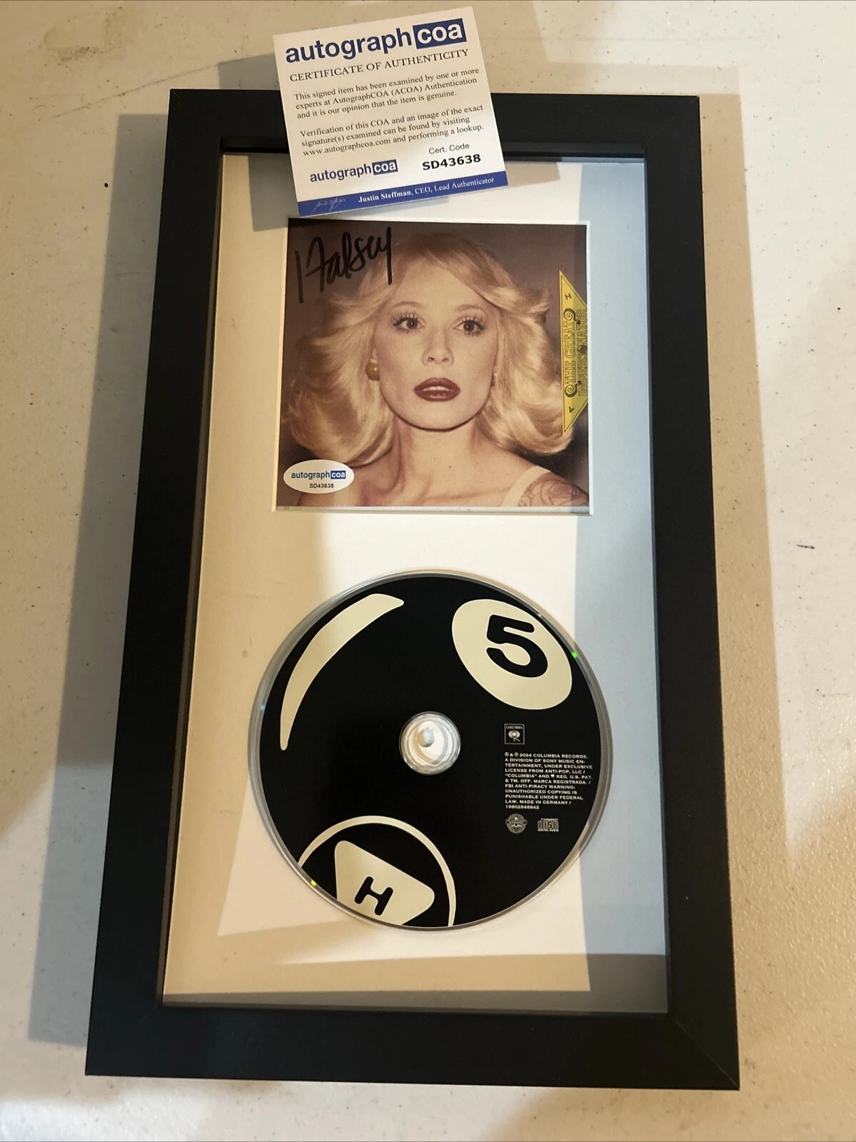 HALSEY SIGNED AUTOGRAPH FRAMED CD DISPLAY ACOA THE GREAT IMPERSONATOR