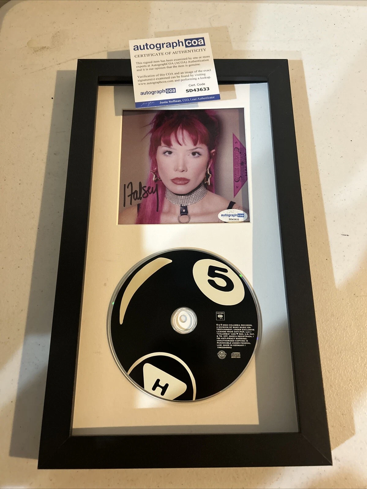 HALSEY SIGNED AUTOGRAPH FRAMED CD DISPLAY ACOA THE GREAT IMPERSONATOR