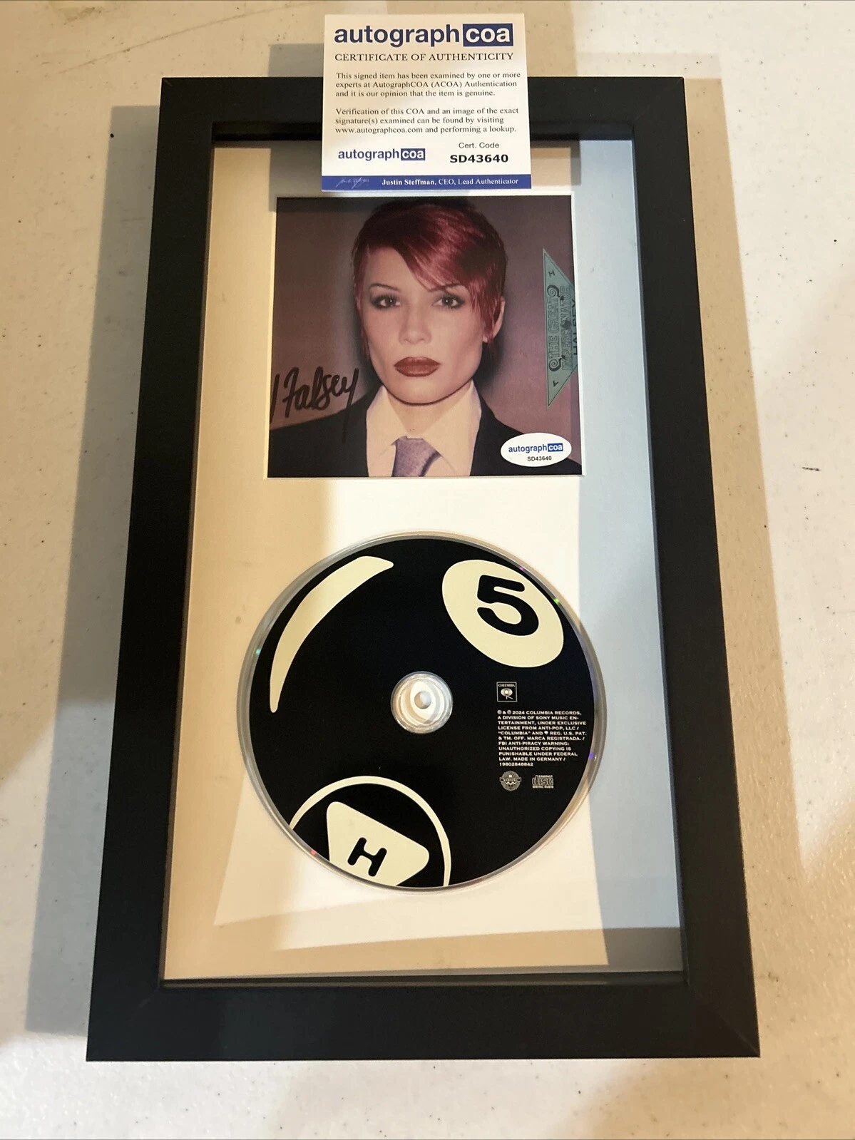 HALSEY SIGNED AUTOGRAPH FRAMED CD DISPLAY ACOA THE GREAT IMPERSONATOR