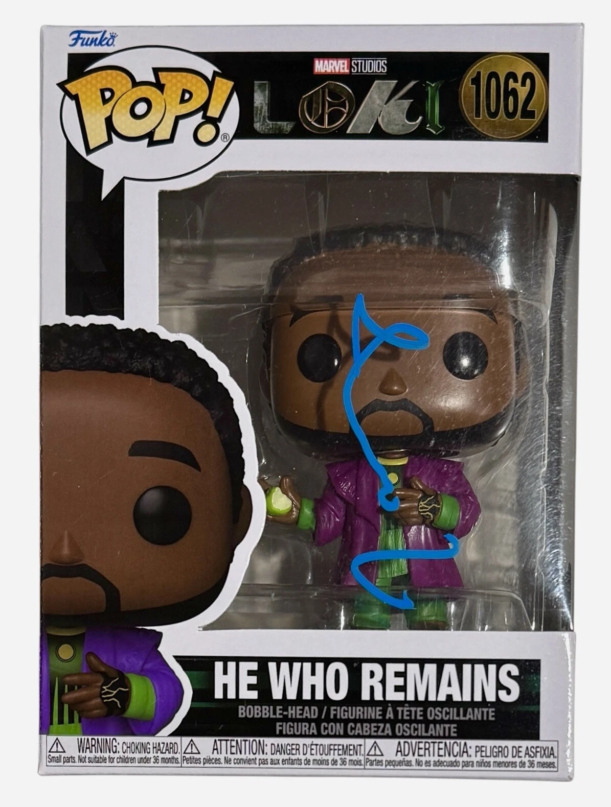 Jonathan Majors Signed Autograph Funko Pop Loki He Who Remains 1062 Beckett COA