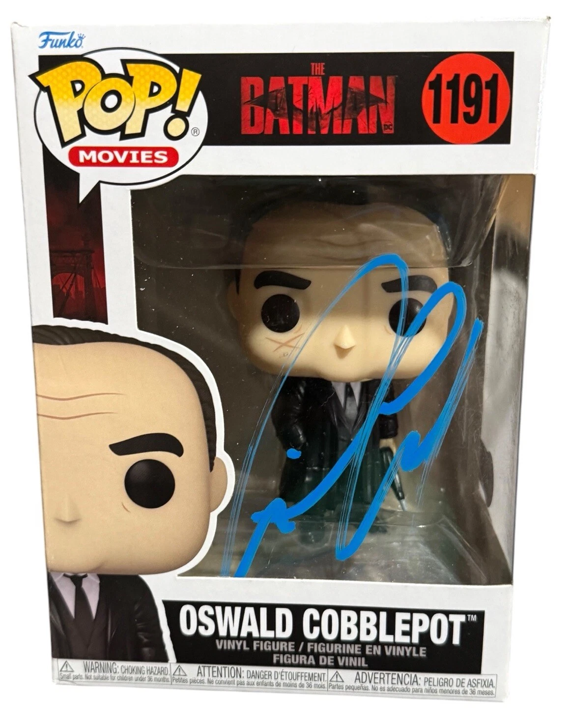 Colin Farrell Signed The Batman Oswald Cobblepot Funko Pop Autograph Beckett COA