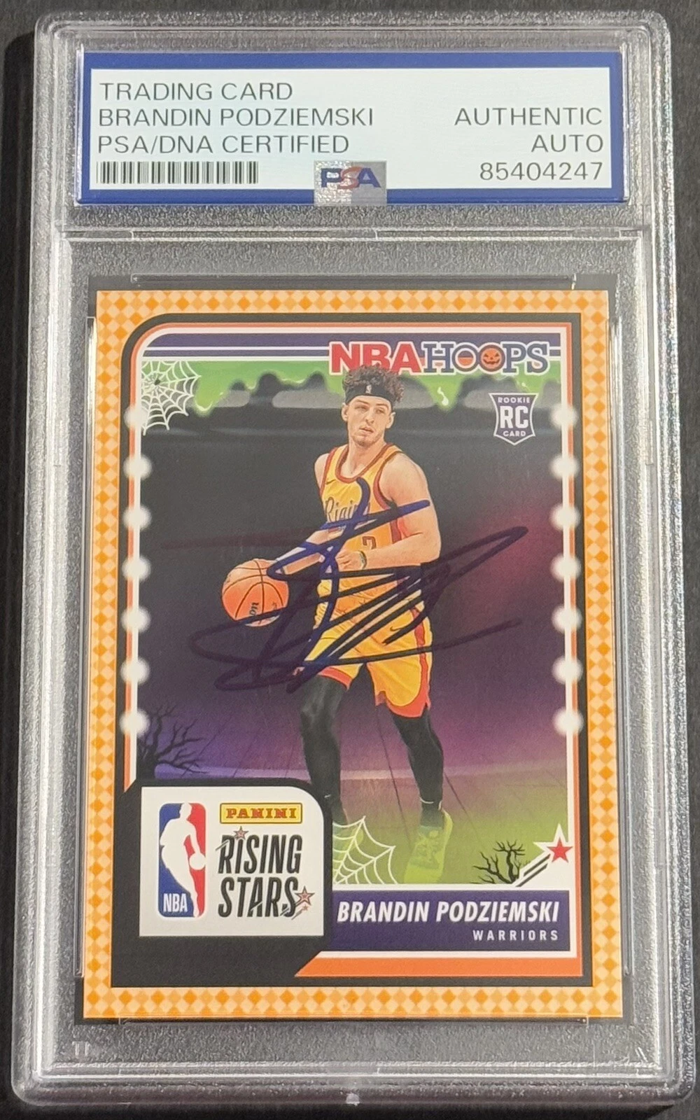 Brandin Podziemski Signed 2023-2024 NBA Hoops Rookie Card PSA/DNA Slabbed