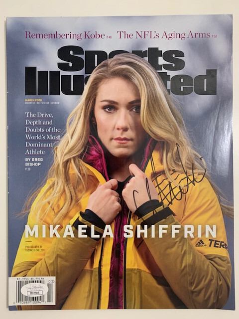 MIKAELA SHIFFRIN HAND SIGNED 2020 SPORTS ILLUSTRATED MAGAZINE AWESOME JSA