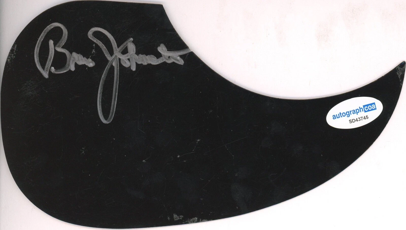 BRUCE JOHNSTON BEACH BOYS SIGNED AUTOGRAPH ACOUSTIC PICKGUARD ACOA GUITAR