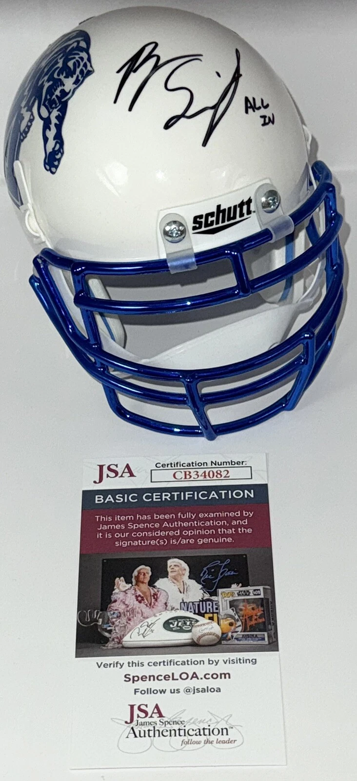 Ryan Silverfield Signed Autographed Memphis Tigers Mini Helmet JSA COA