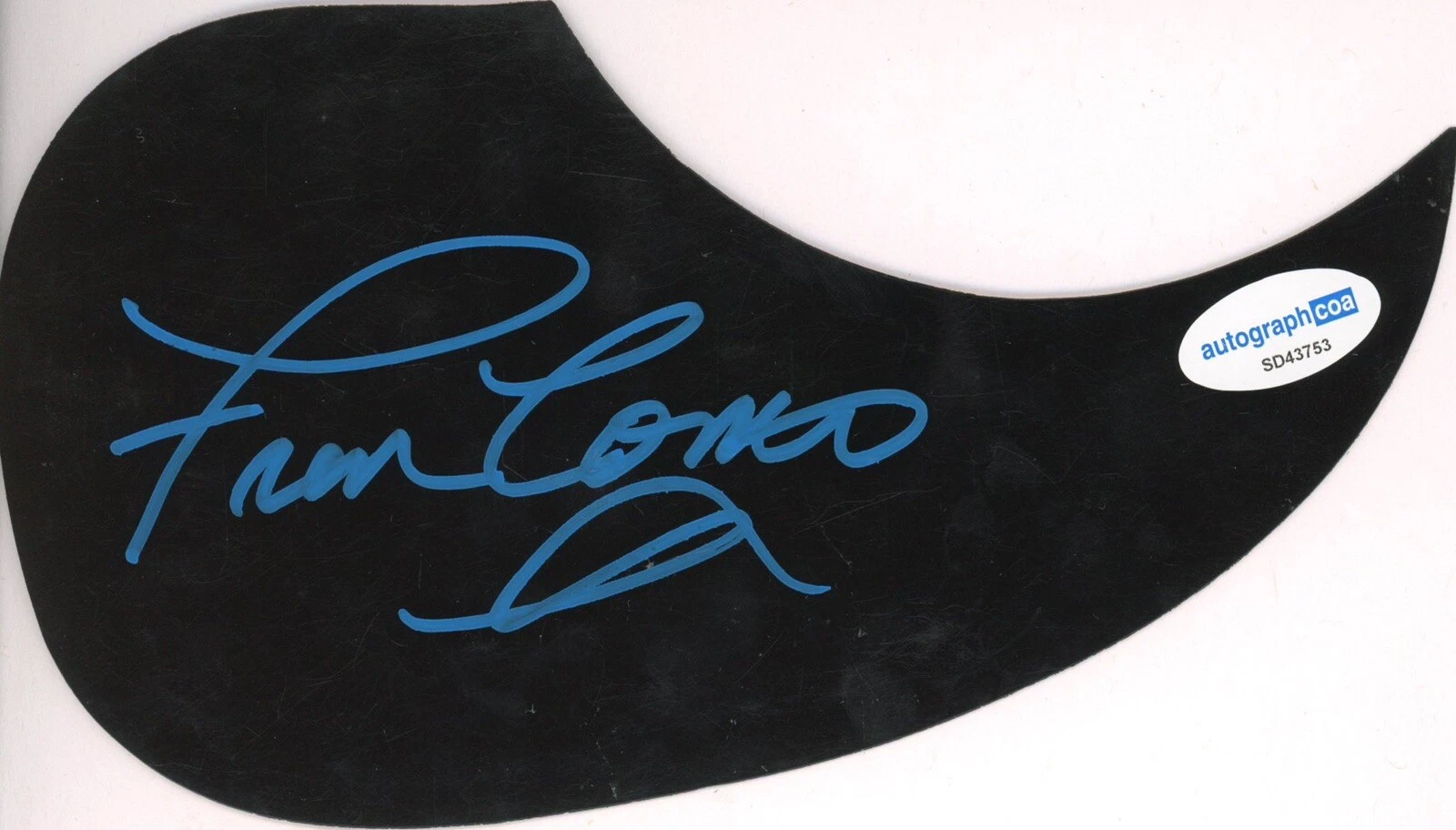 FRAN COSMO SIGNED AUTOGRAPH ACOUSTIC PICKGUARD ACOA BOSTON