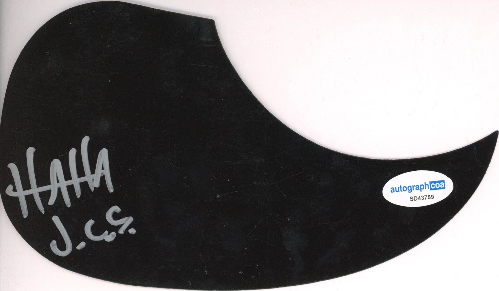 JIMI HAHA JIMMIES CHICKEN SHACK SIGNED AUTOGRAPH ACOUSTIC GUITAR PICKGUARD ACOA