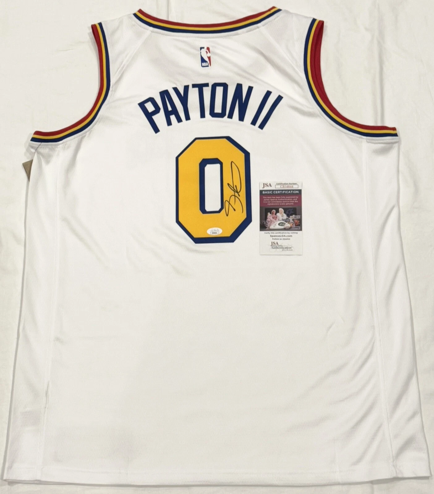 Gary Payton II Signed Autographed Golden State Warriors Jersey JSA COA