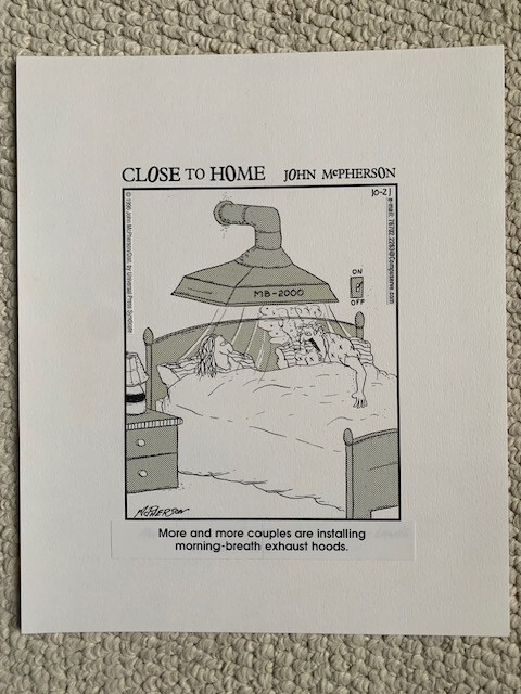 CLOSE TO HOME JOHN MCPHERSON ORIGINAL SIGNED PEN+INK ART 1996+COA BAD BREATH