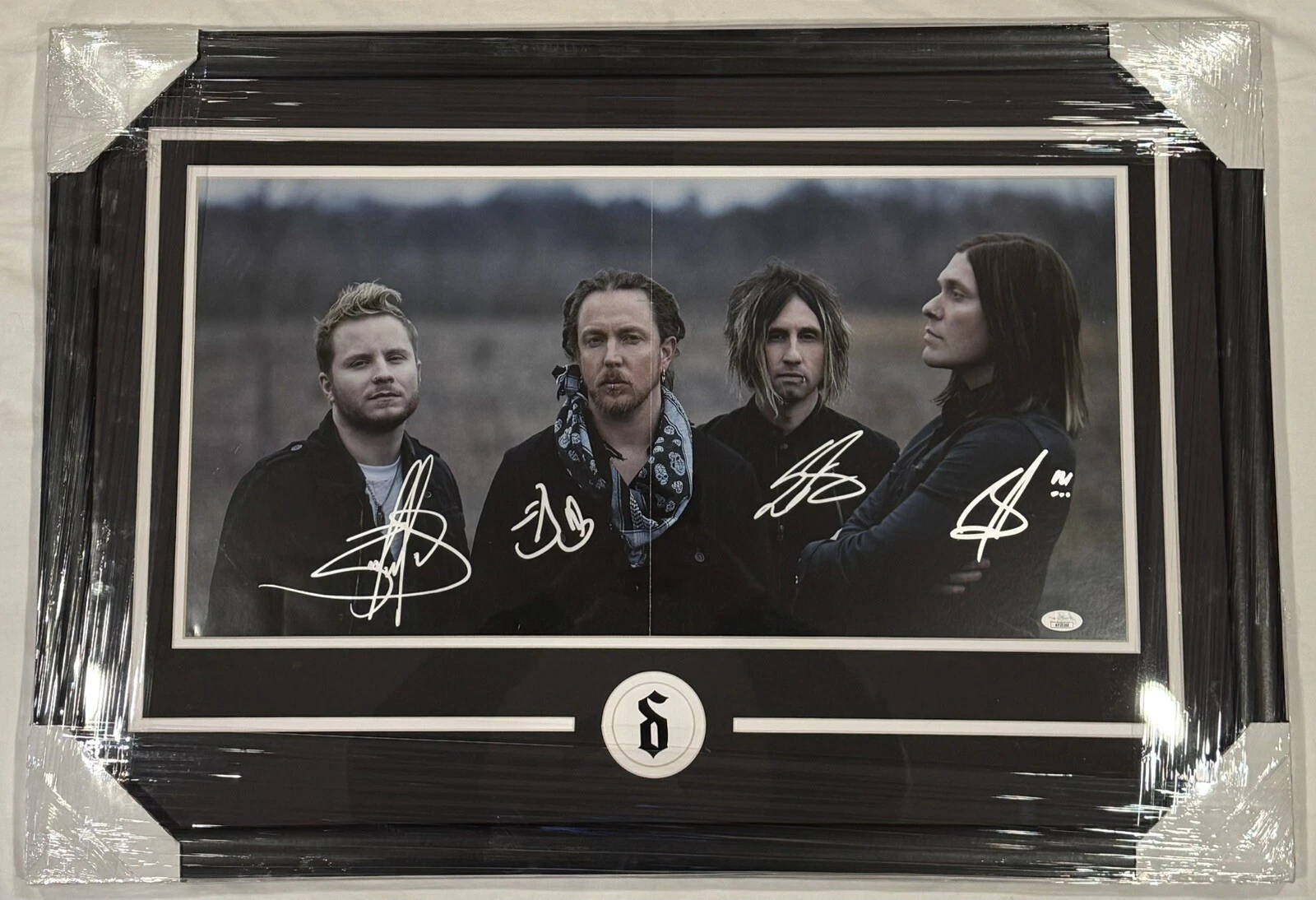 Shinedown Signed Custom Framed Album Centerfold Poster By All 4 Members JSA COA