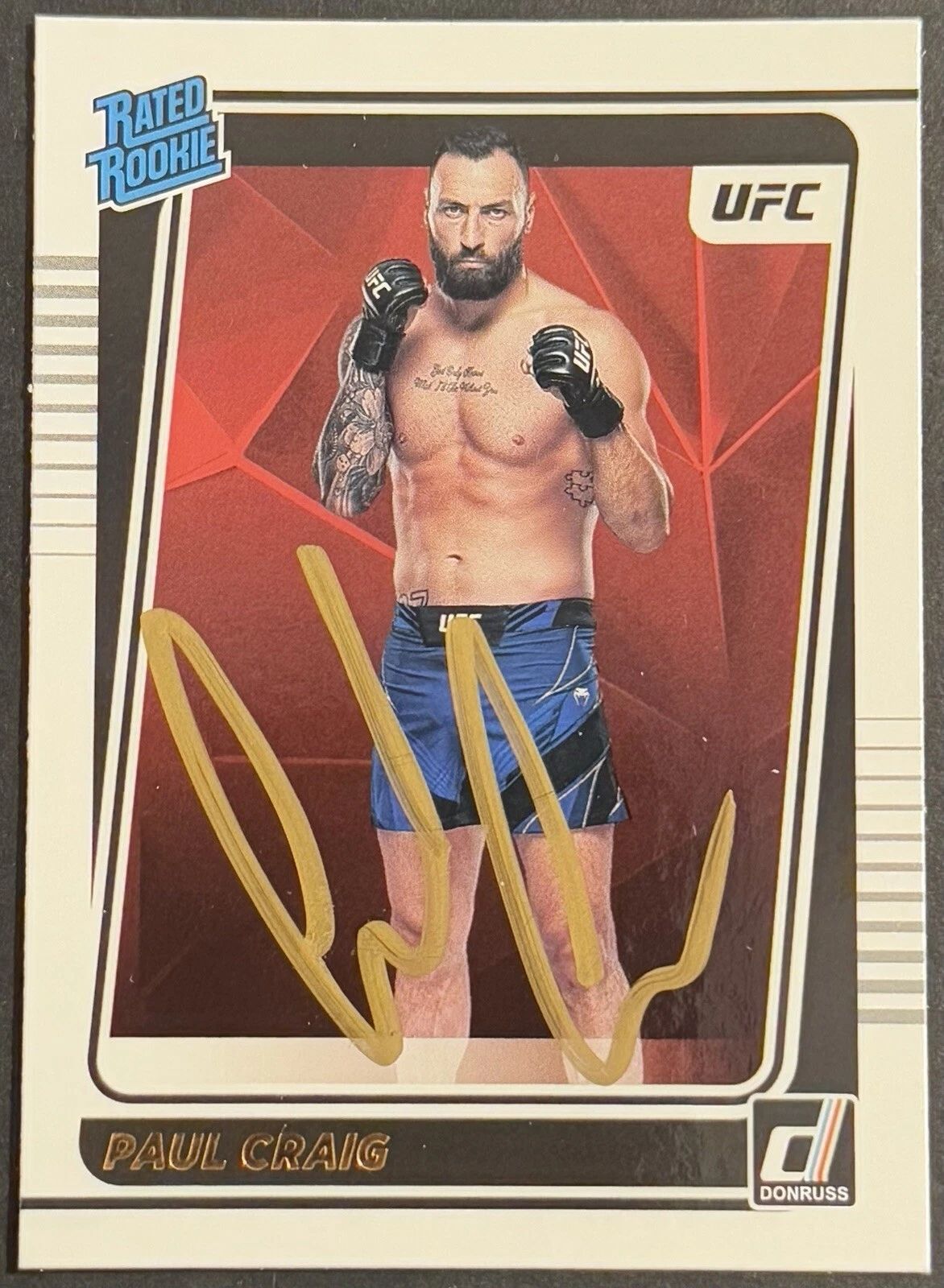 Paul Craig Signed Autographed 2022 Donruss UFC Base Card Beckett Coa