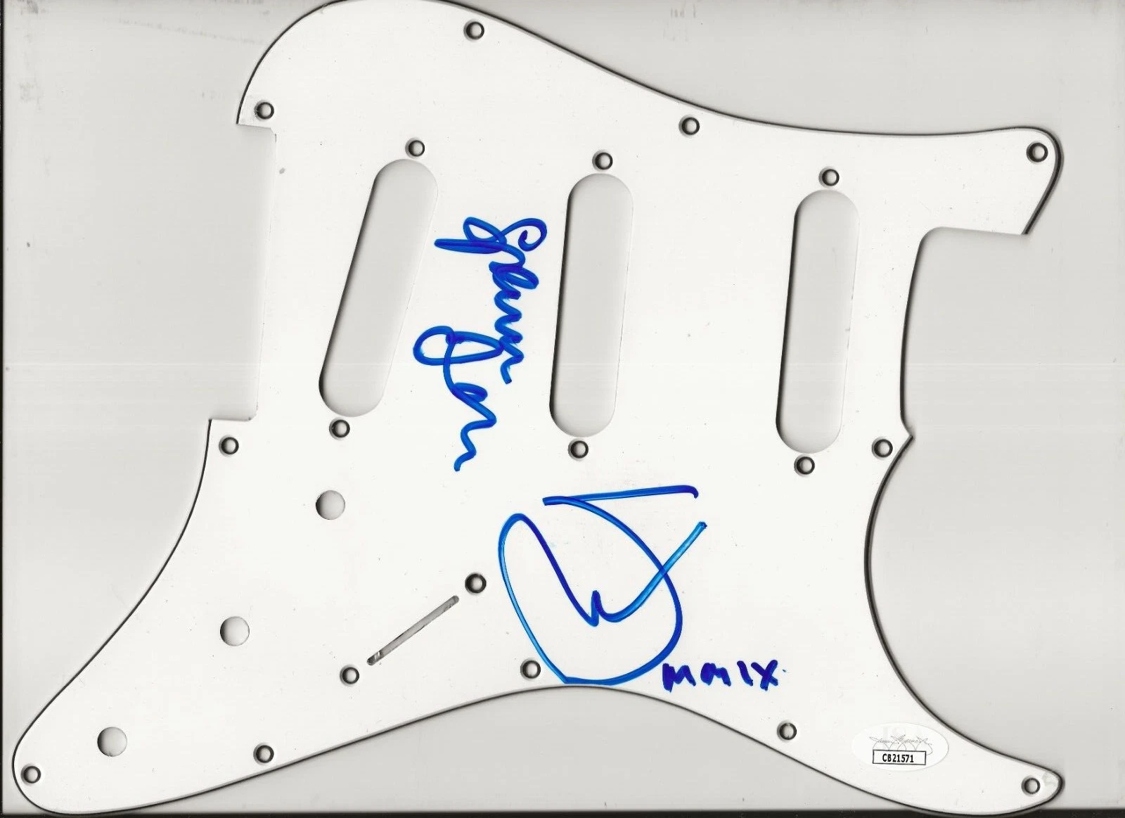 Spencer Davis & Steve Winwood REAL hand SIGNED Guitar Pickguard JSA Autographed