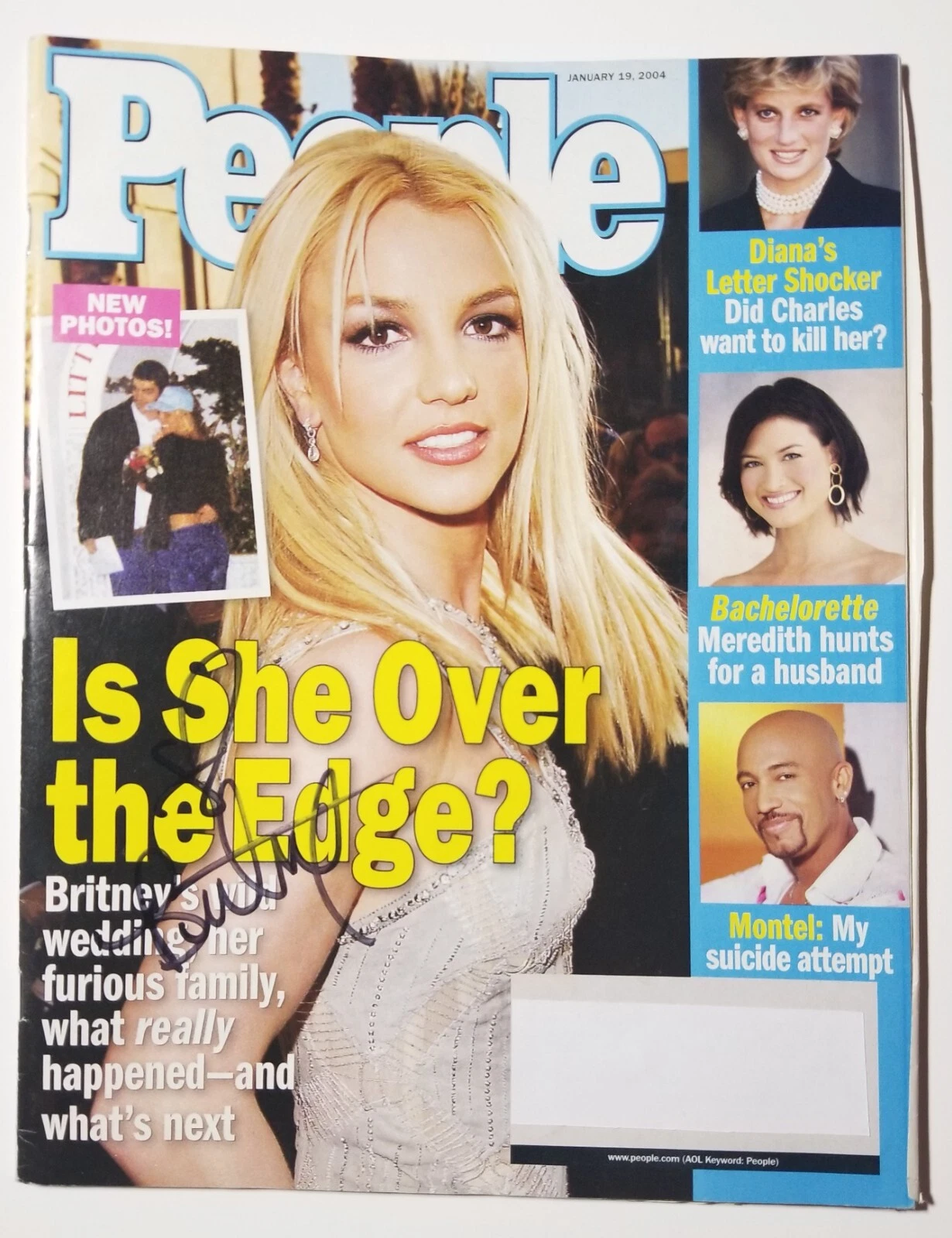 Britney Spears REAL hand SIGNED 2004 People Magazine JSA LOA Autographed RARE