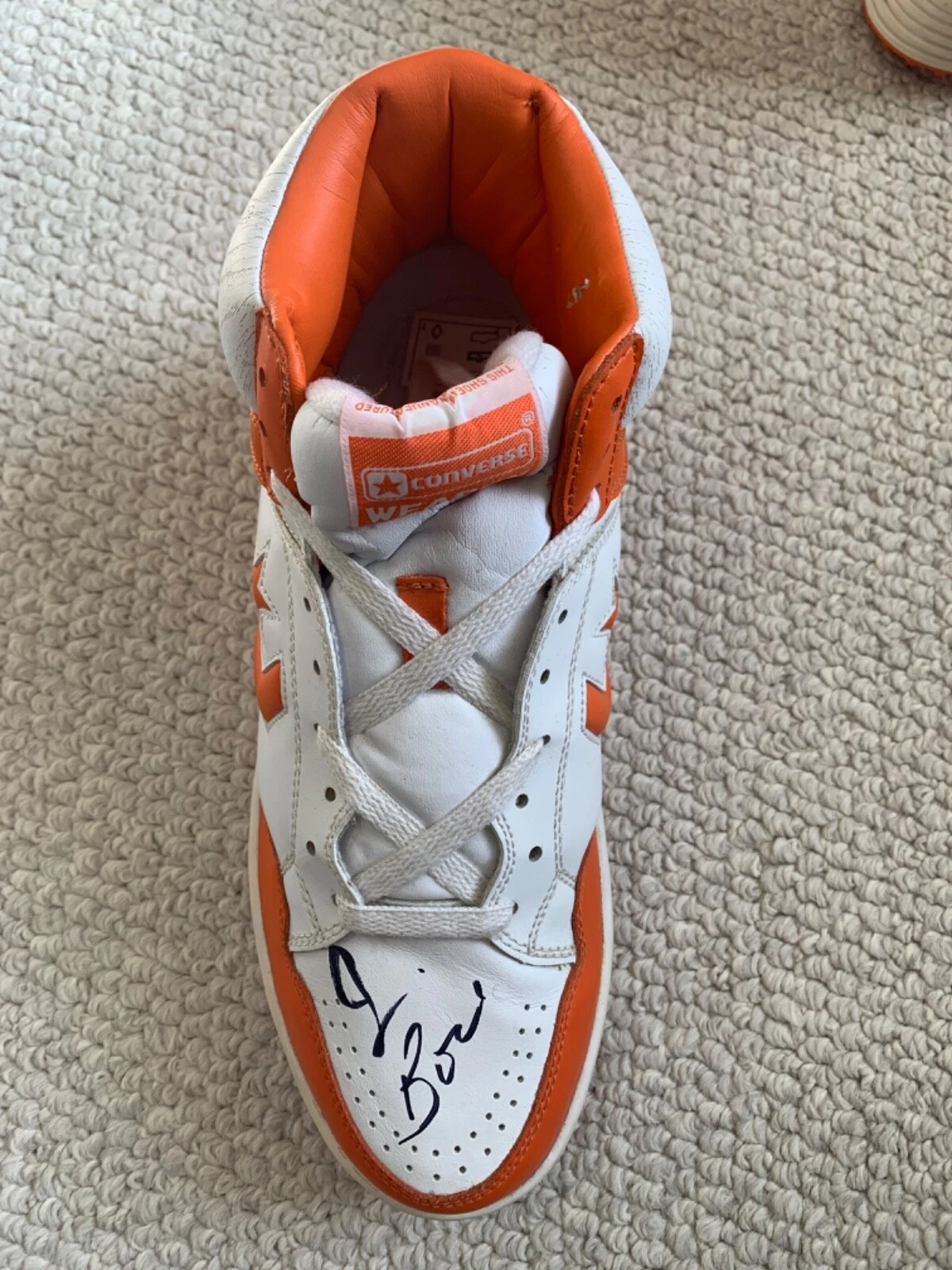 JIM BOEHEIM+BILLY EDELIN+TROY WEAVER SIGNED SYRACUSE ORANGE CONVERSE SNEAKER+JSA