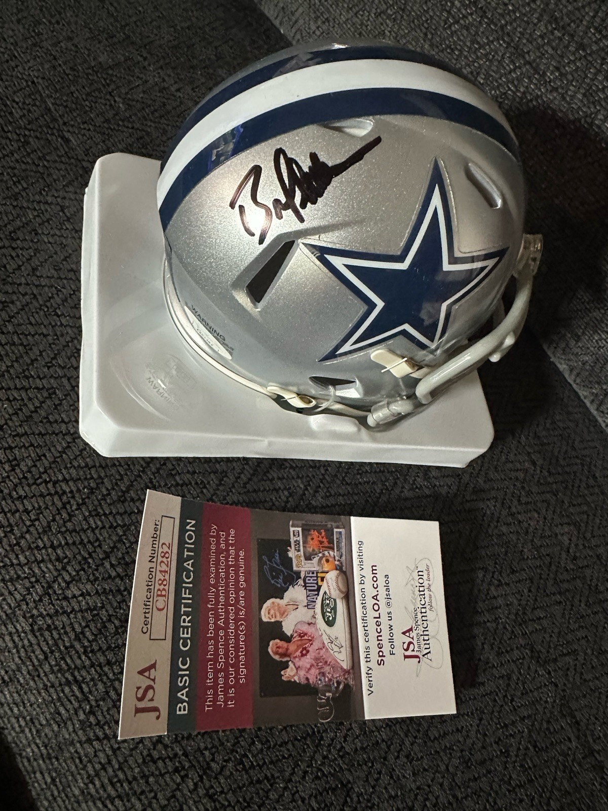 Brian Schottenheimer Signed Mini Helmet JSA Authenticated COA Dallas Cowboys