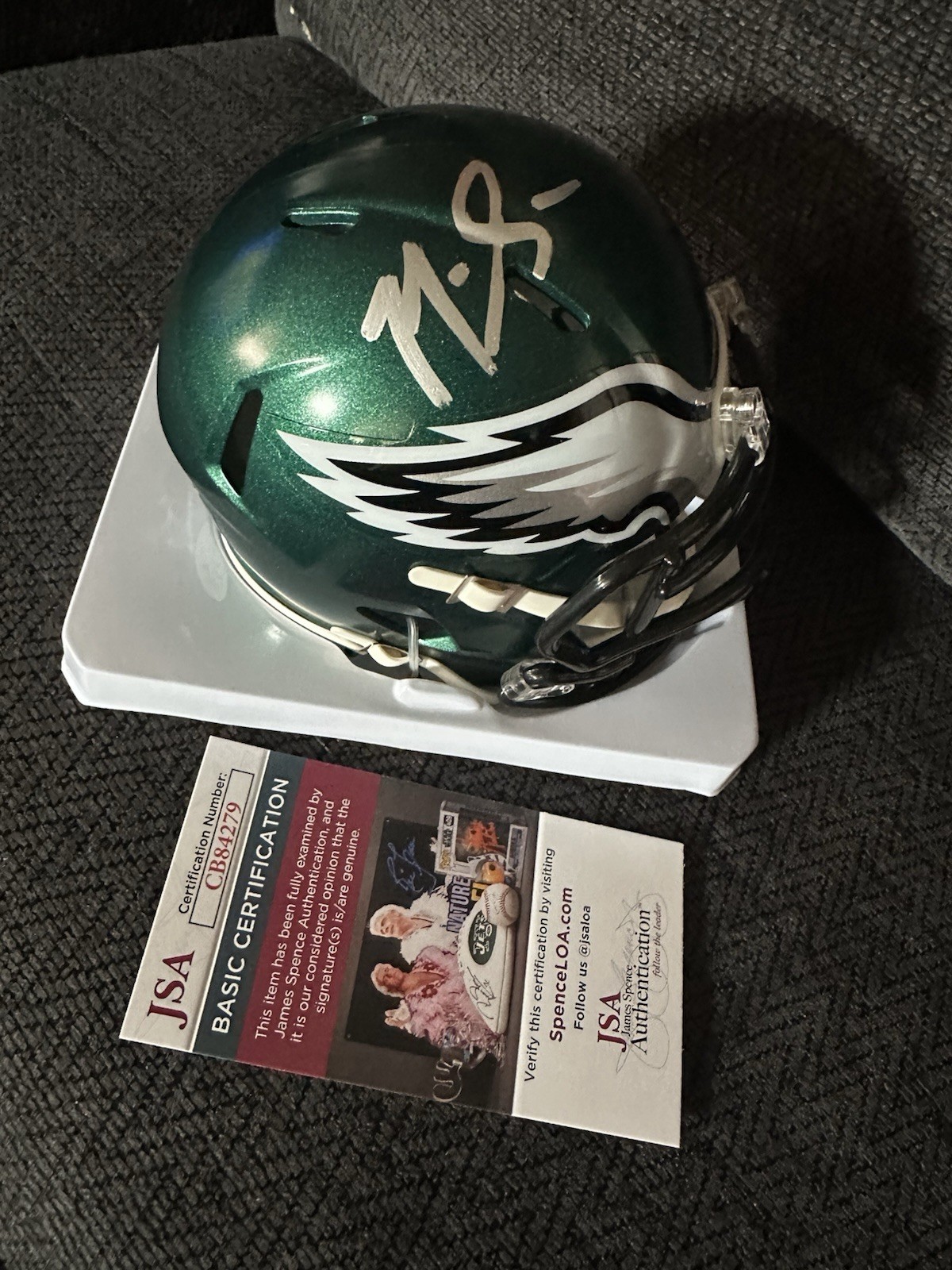Nick Sirianni Signed Eagles Mini Helmet JSA Authentication COA Autographed