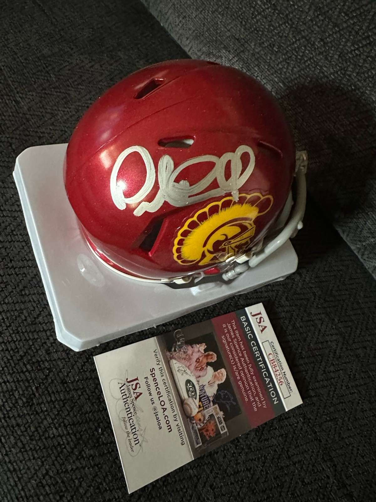 Pete Carroll Signed Mini Helmet USC Trojans Autographed JSA Authentication COA