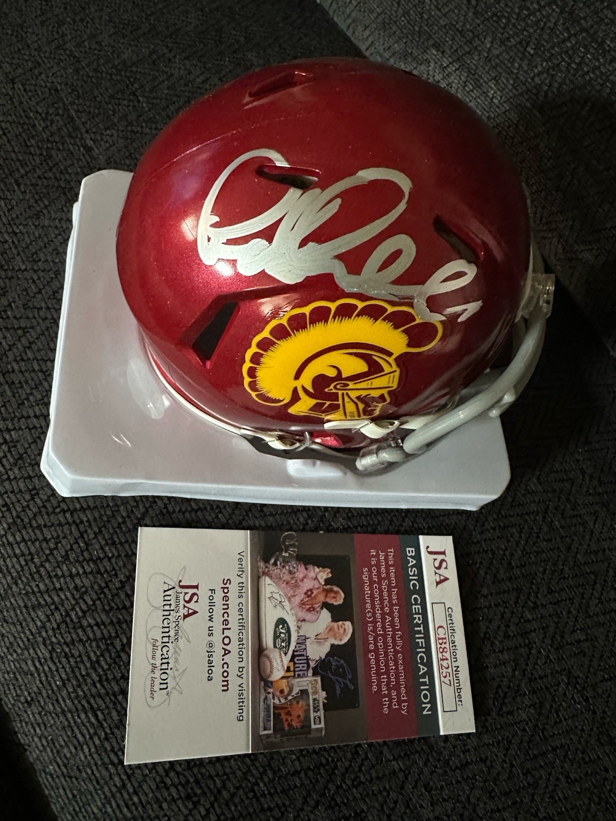 Pete Carroll Signed Mini Helmet USC Trojans Autographed JSA Authentication COA