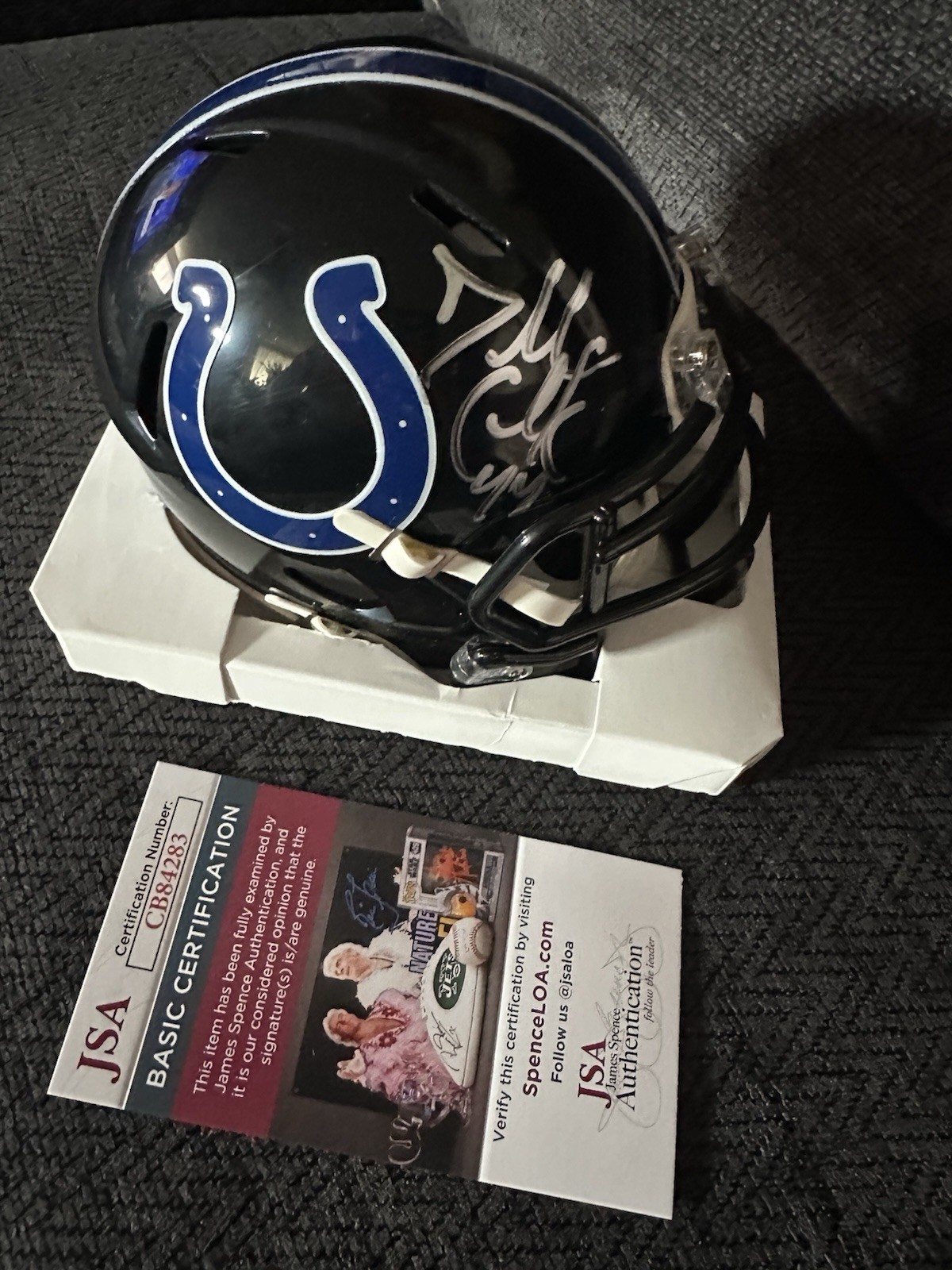 Dallas Clark Signed Indianapolis Colts Mini Helmet JSA Authenticated COA