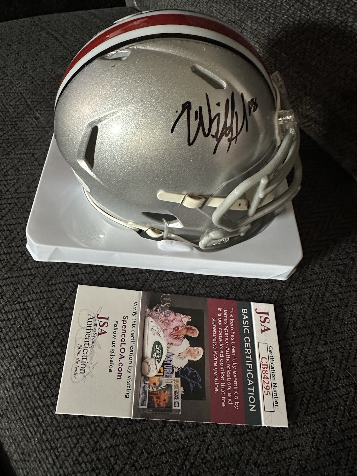 Will Howard Signed Mini Helmet Ohio State Buckeyes JSA Authentication COA