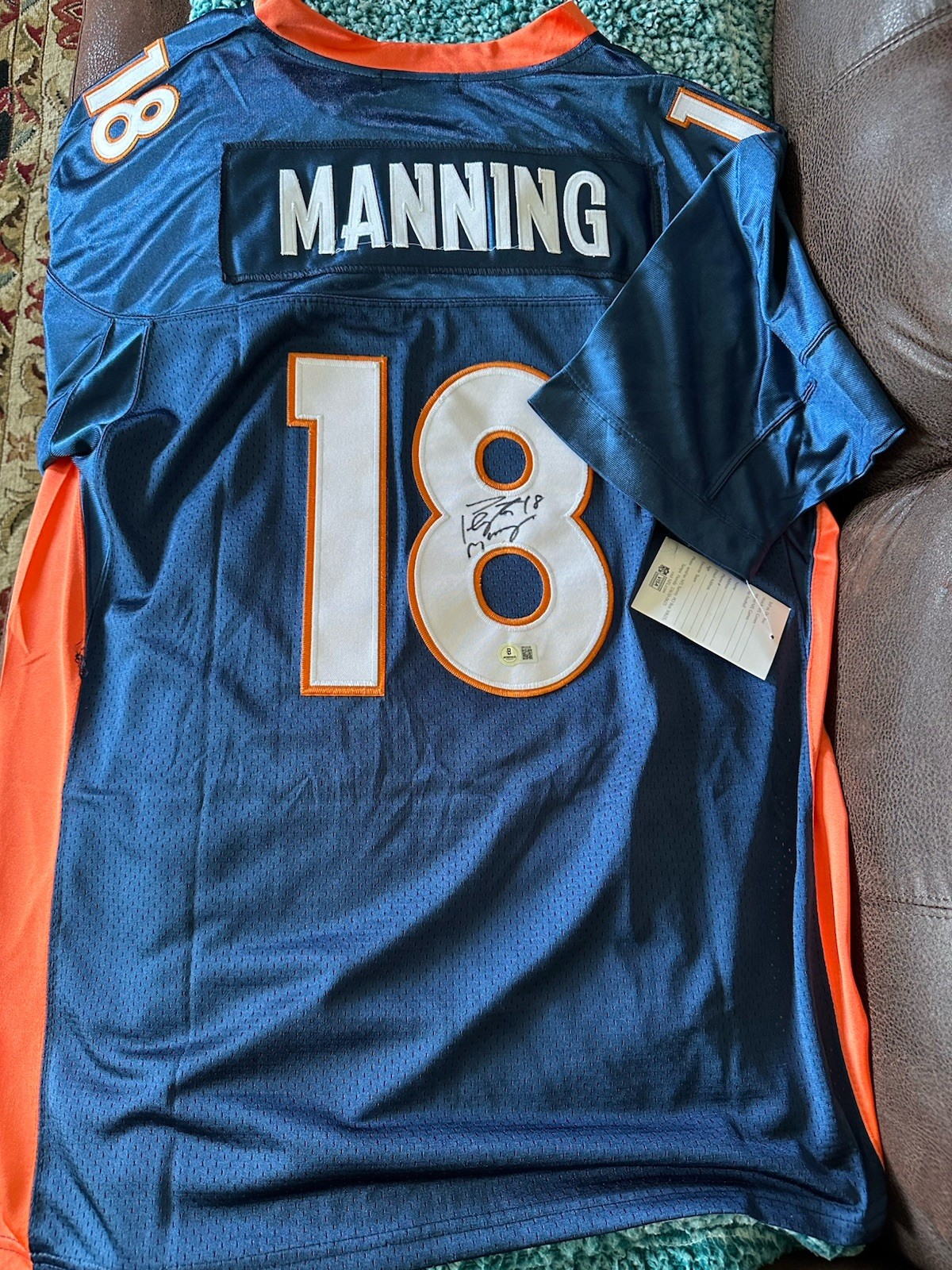 Peyton Manning SIGNED Denver Broncos Stitched Jersey BAS Authenticated XL