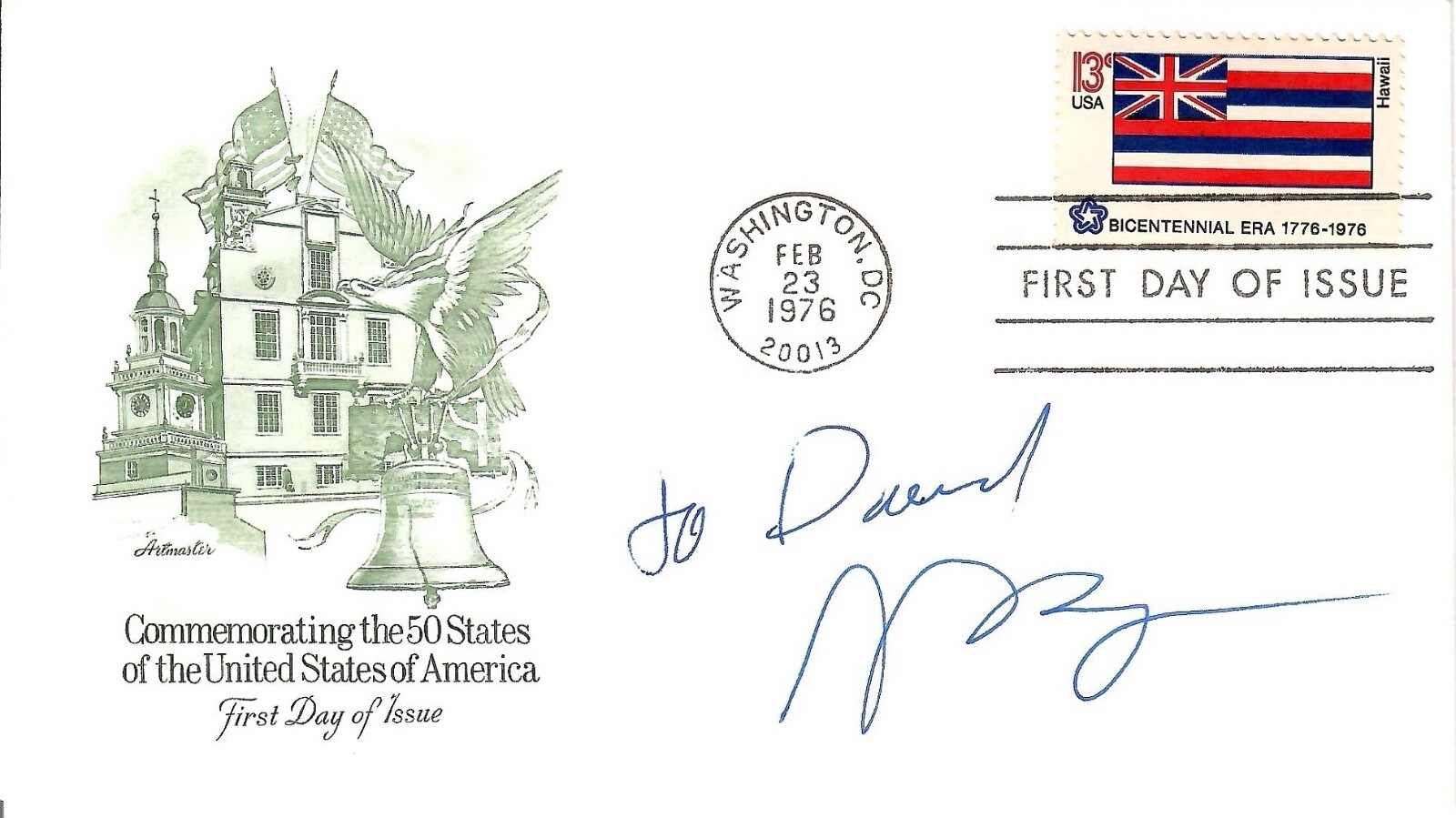 STEPHEN BREYER HAND SIGNED FIRST DAY COVER SUPREME COURT TO DAVID JSA