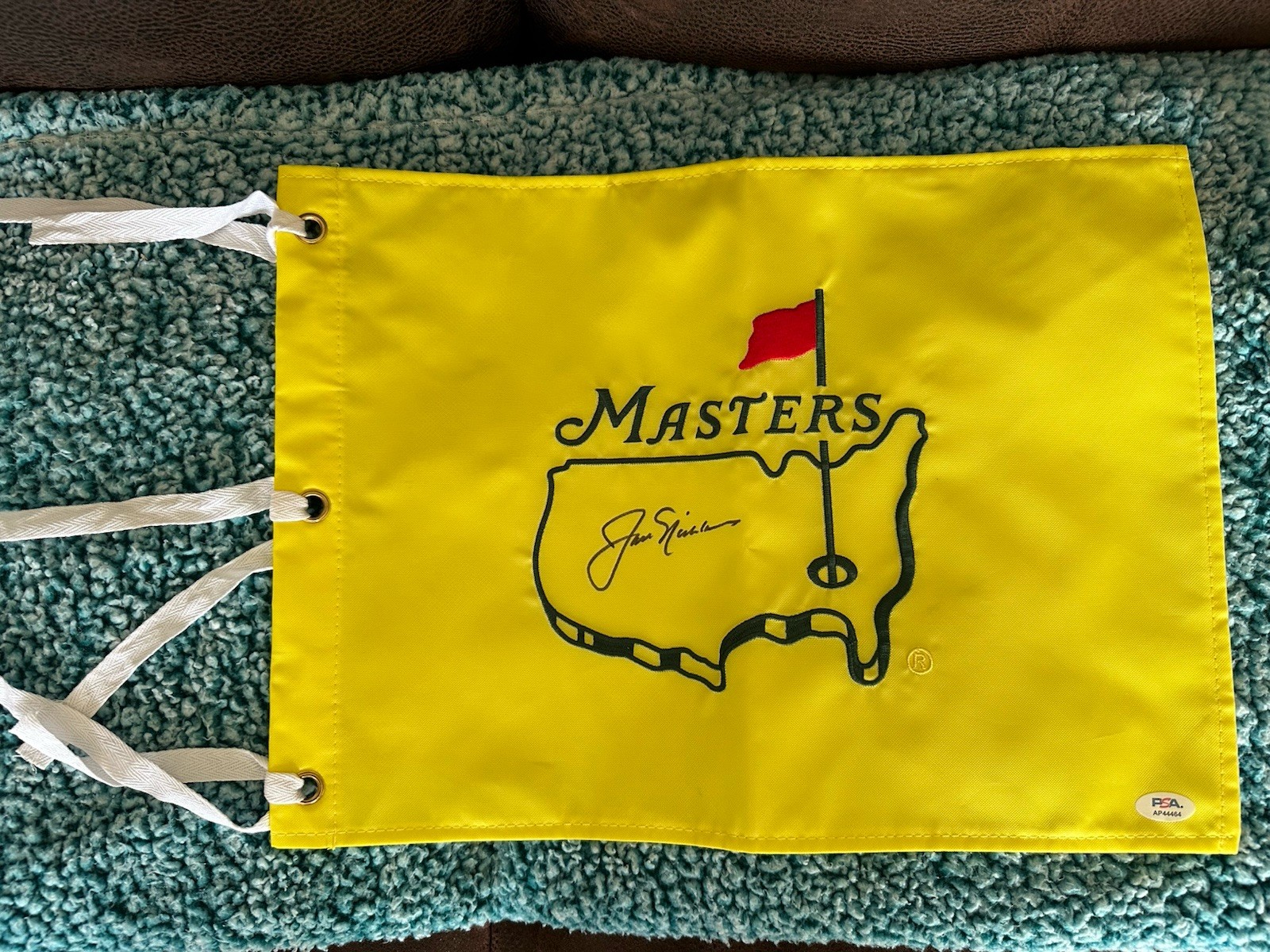 Jack Nicklaus SIGNED Undated Masters Golf Flag Augusta PSA/DNA Authenticated COA