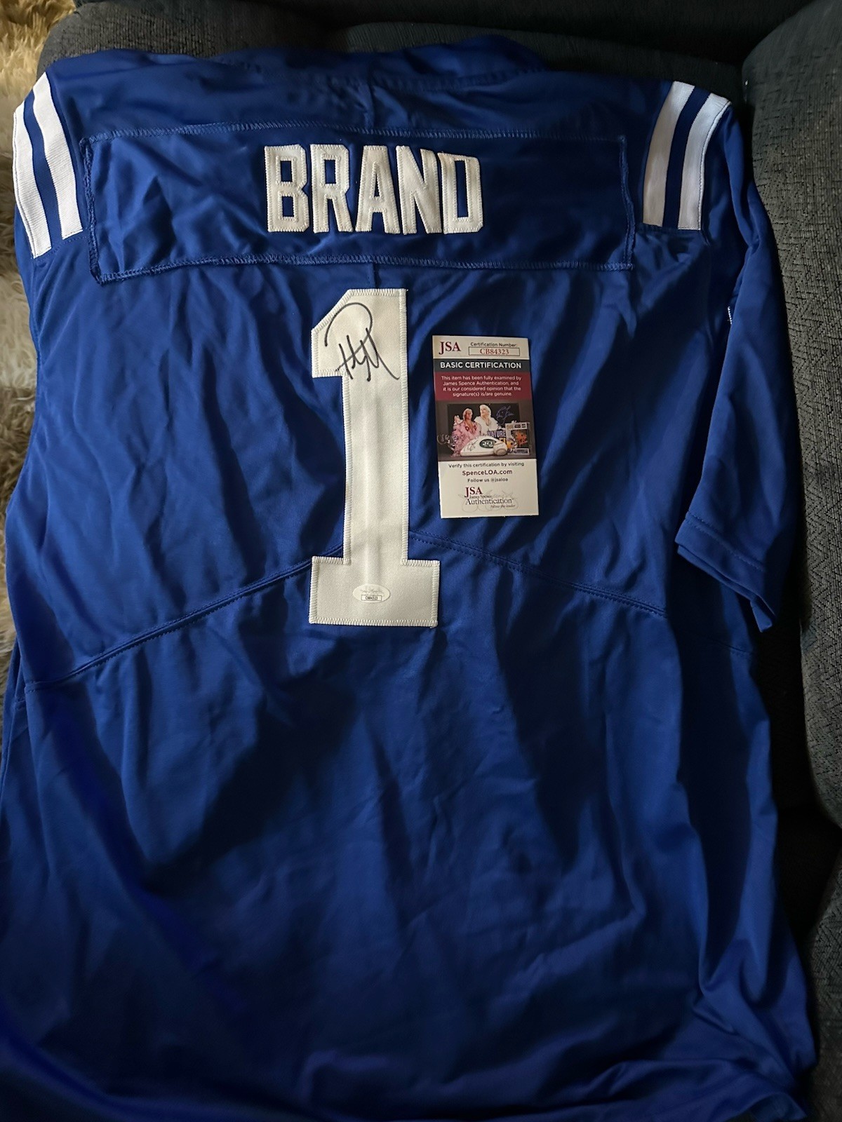 Pat McAfee SIGNED Indianapolis Colts Jersey Stitched XL JSA Authentication COA