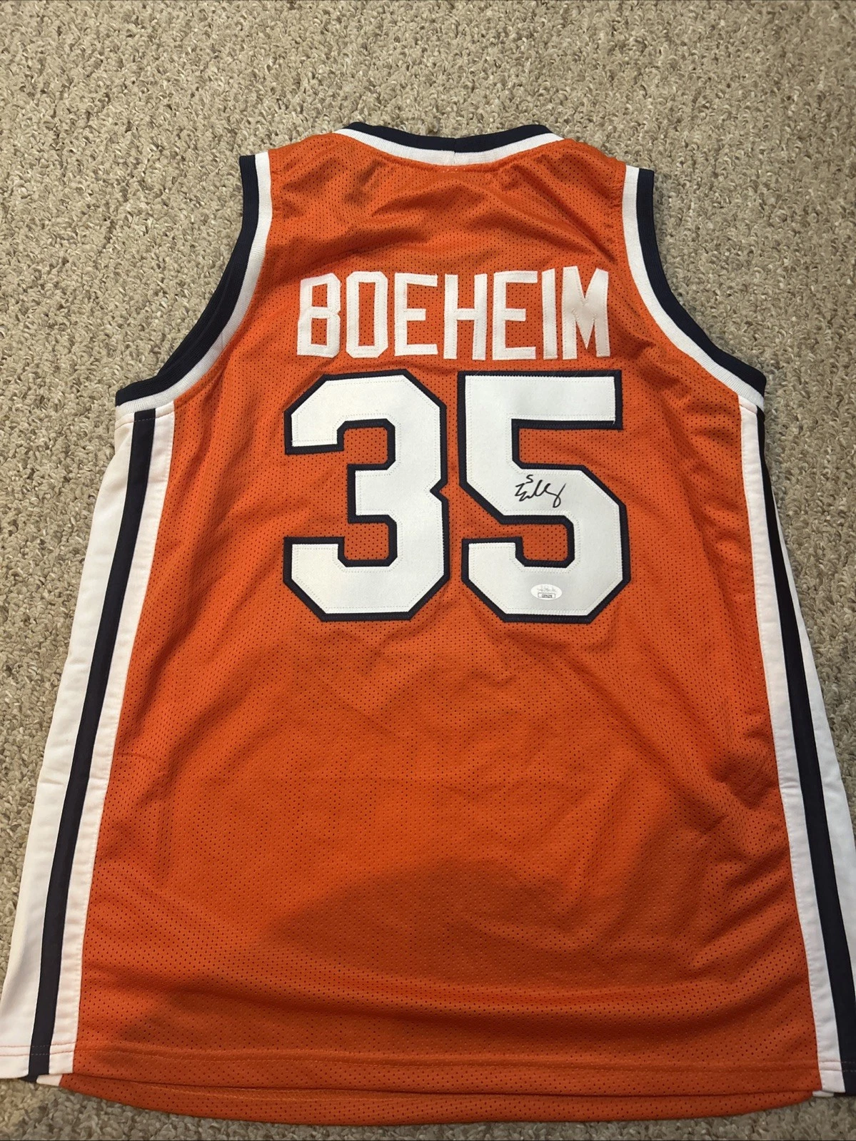 SYRACUSE ORANGE- BUDDY BOEHEIM SIGNED AUTOGRAPH JERSEY JSA COA BASKETBALL STAR COLLECTIBLE MEMORABILIA