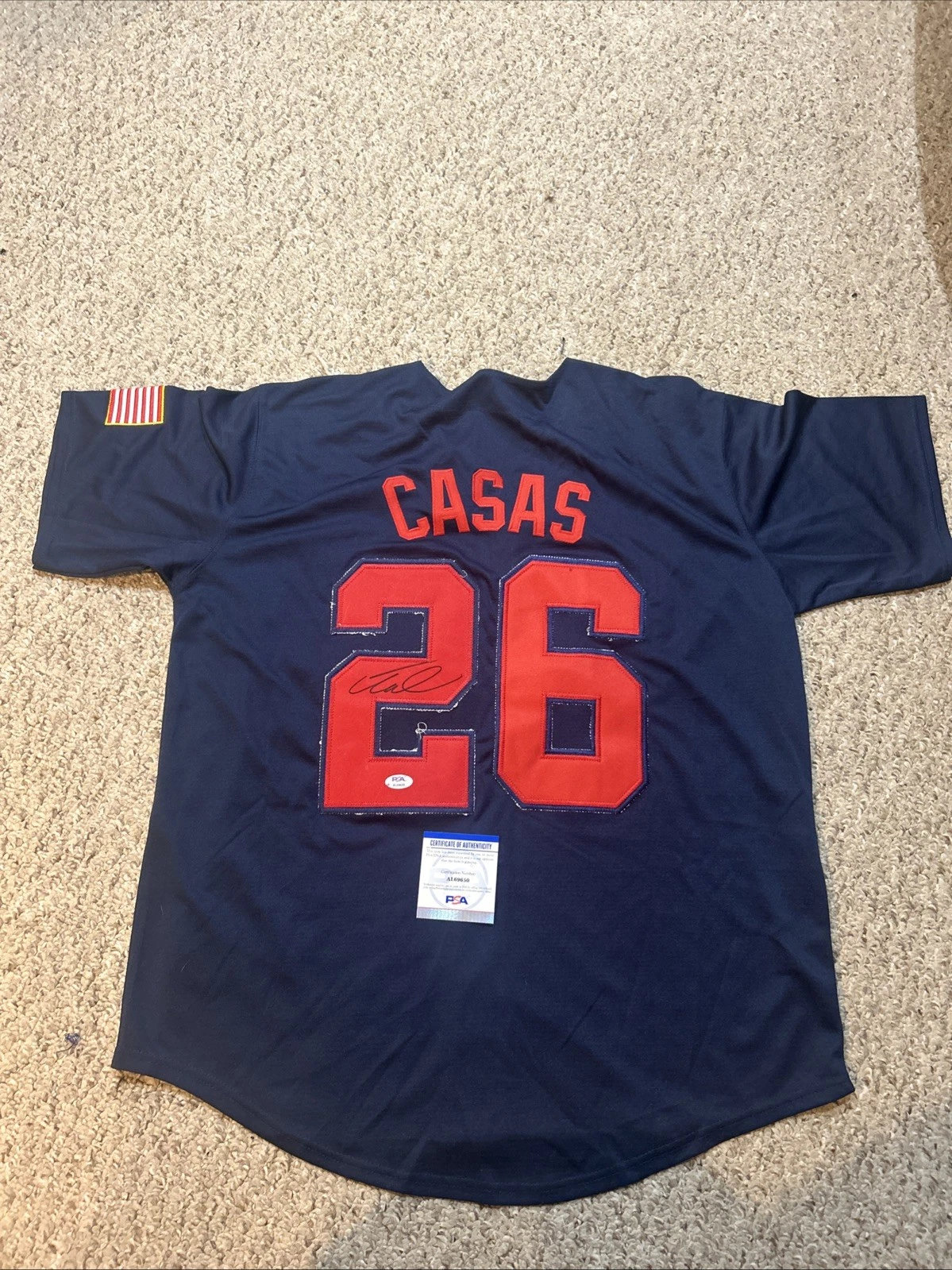 BOSTON RED SOX- TRISTON CASAS SIGNED AUTOGRAPH JERSEY PSA COA TEAM USA OLYMPICS