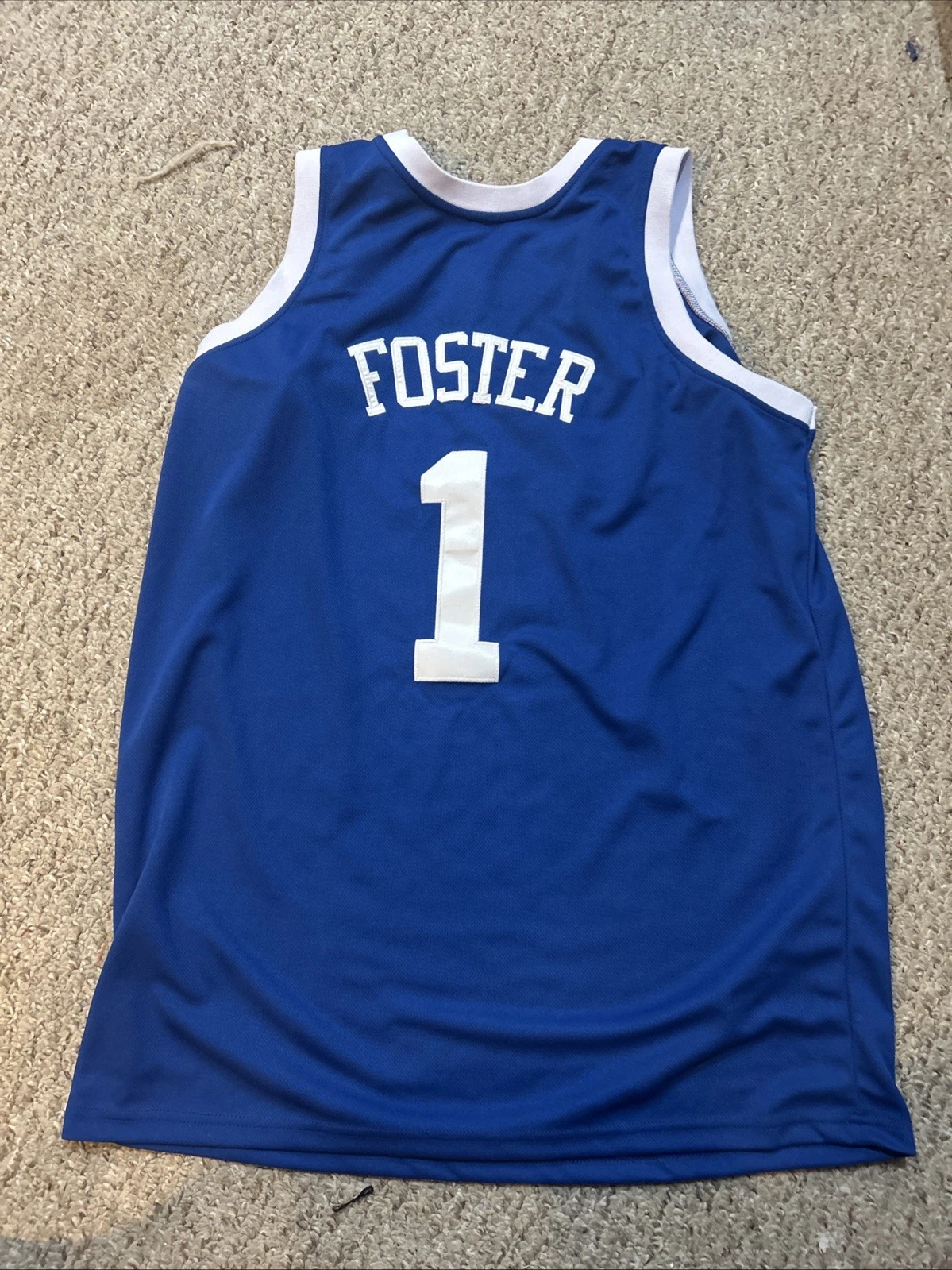 DUKE BLUE DEVILS- CALEB FOSTER SIZE XL JERSEY MENS #1 BLUE