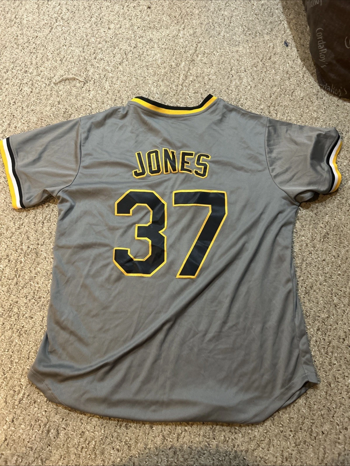 PITTSBURGH PIRATES- JARED JONES SIZE XL BASEBALL JERSEY MENS #37
