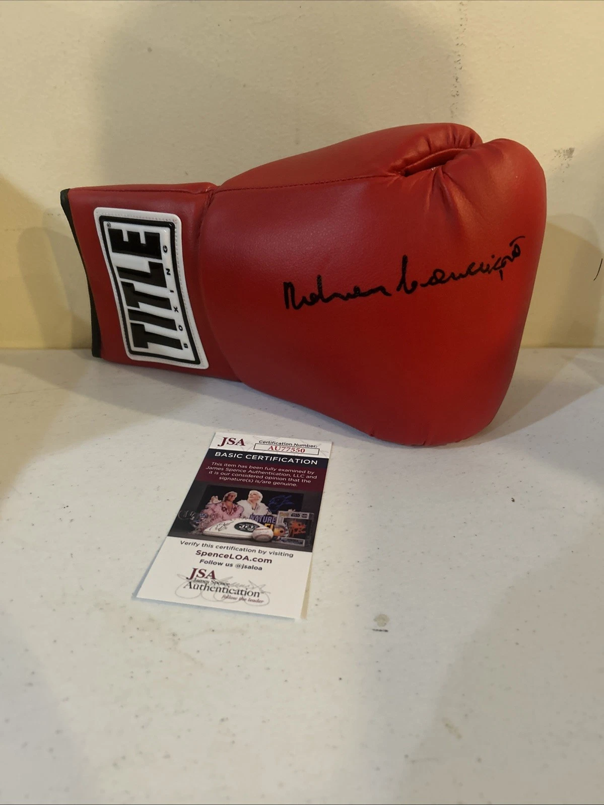 ROBSON CONCEICAO SIGNED AUTOGRAPH BOXING GLOVE JSA COA OLYMPIC GOLD BRAZIL WBC