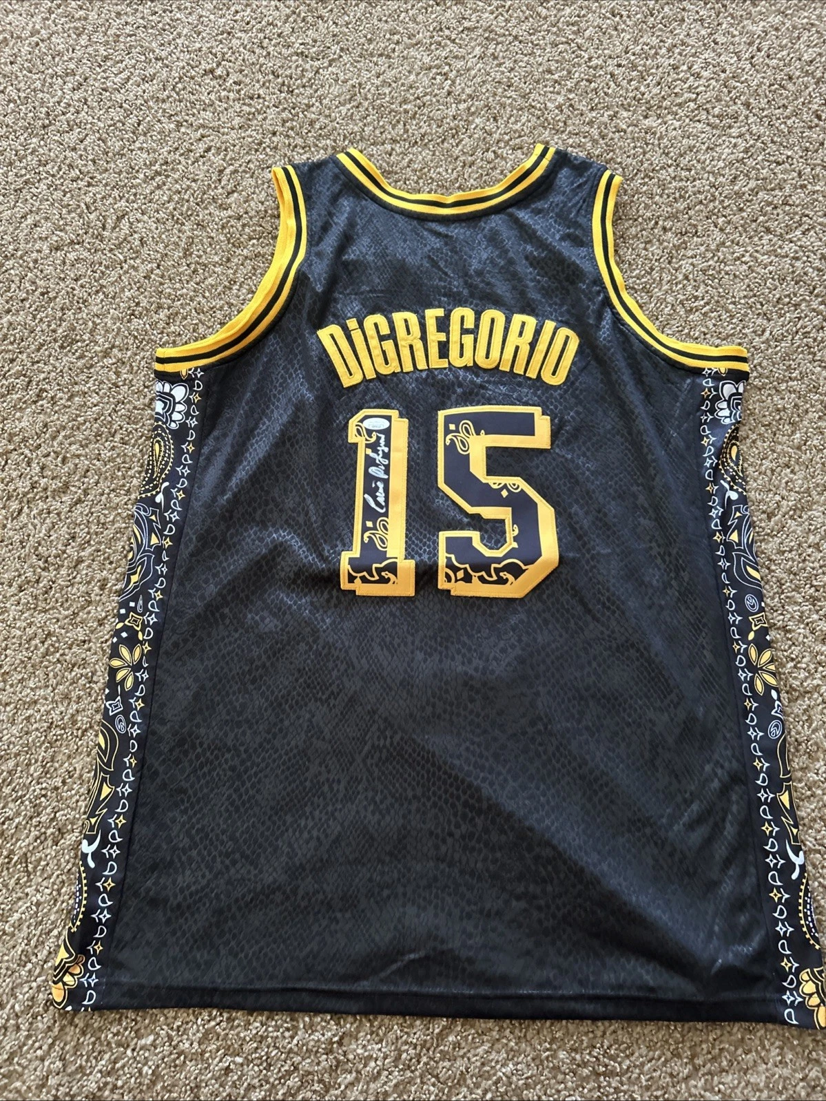 LOS ANGELES LAKERS- ERNIE DIGREGORIO SIGNED AUTOGRAPH JERSEY JSA COA NBA ROY