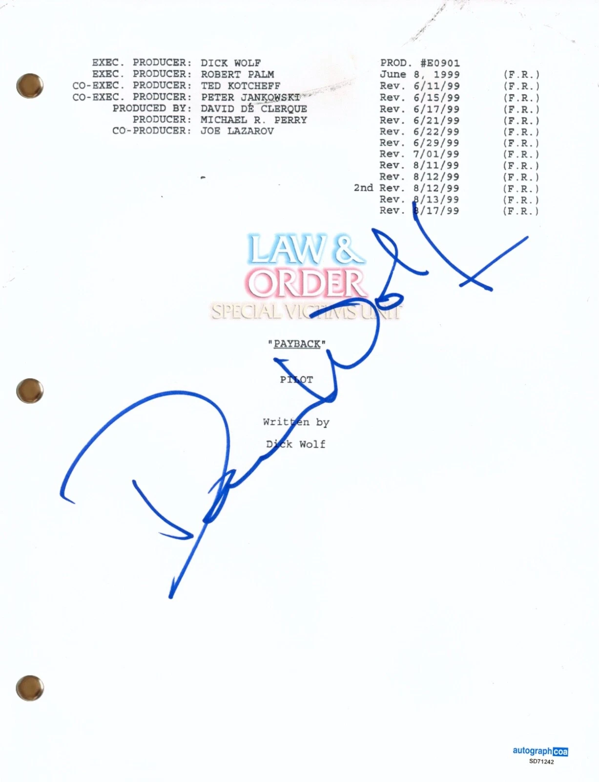 Dick Wolf “Law & Order: SVU